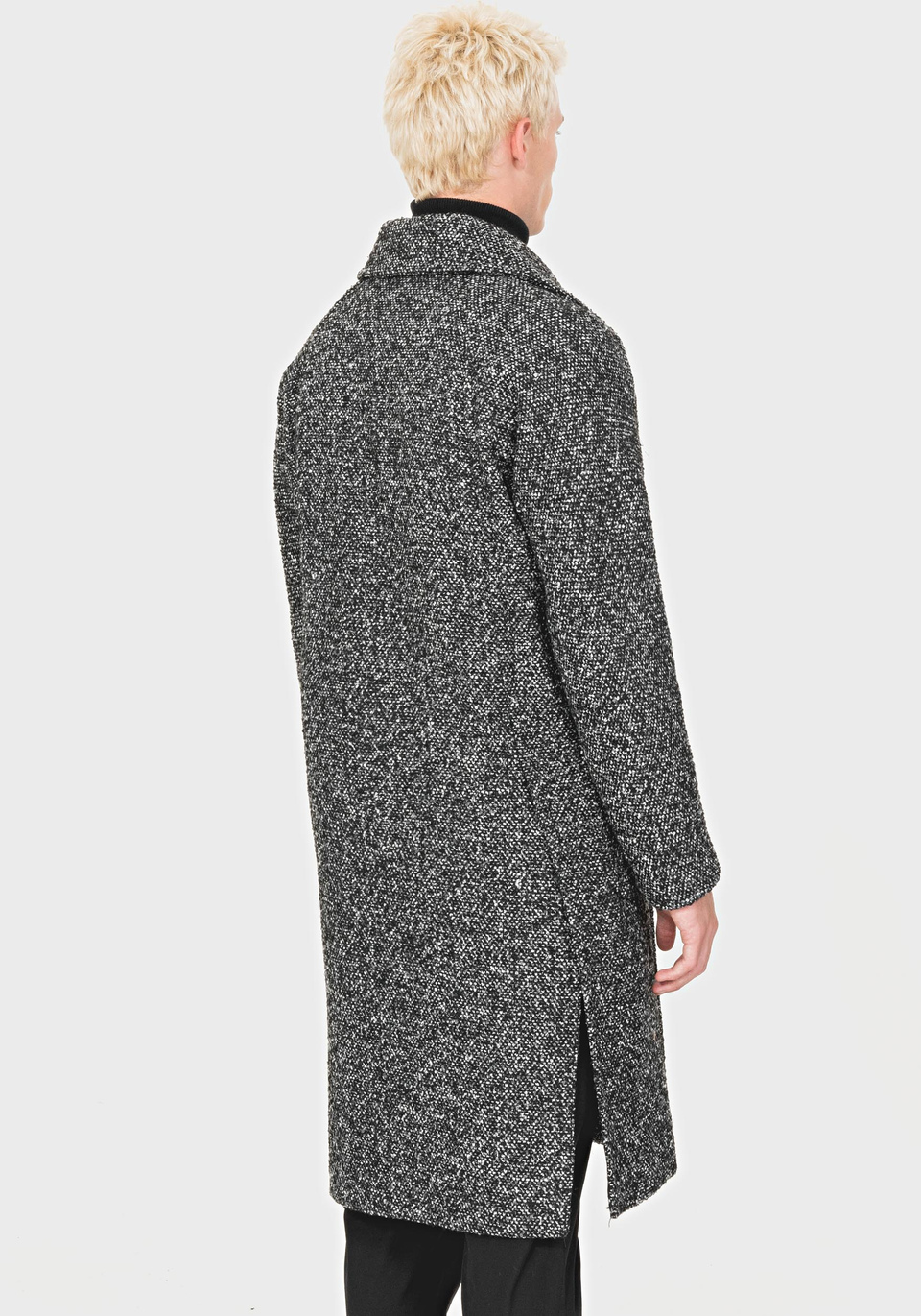 OVERSIZED DECONSTRUCTED COAT IN A TWO-TONE WOOL BLEND - Antony Morato Online Shop