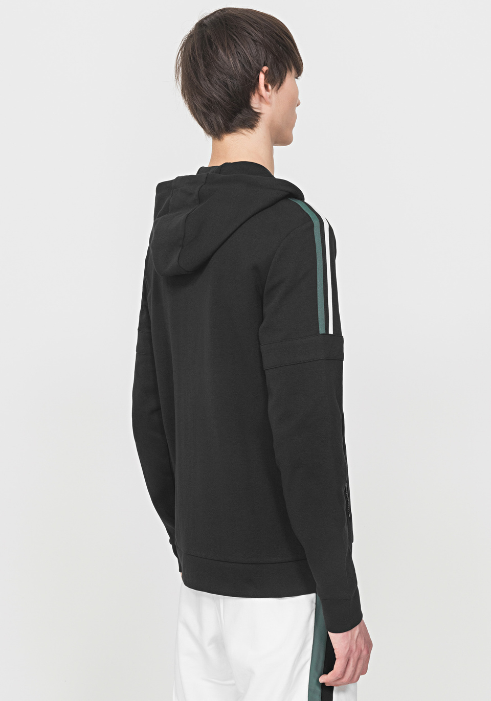 SWEATSHIRT IN COTTON JERSEY WITH TWO-COLOUR TAPE ON SHOULDERS - Antony Morato Online Shop