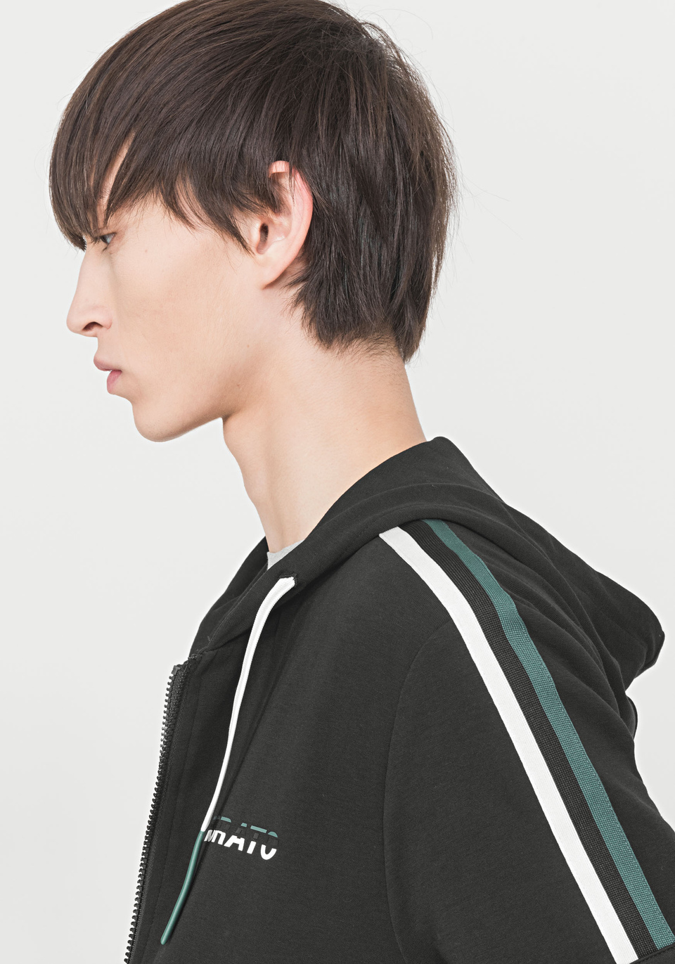 SWEATSHIRT IN COTTON JERSEY WITH TWO-COLOUR TAPE ON SHOULDERS - Antony Morato Online Shop