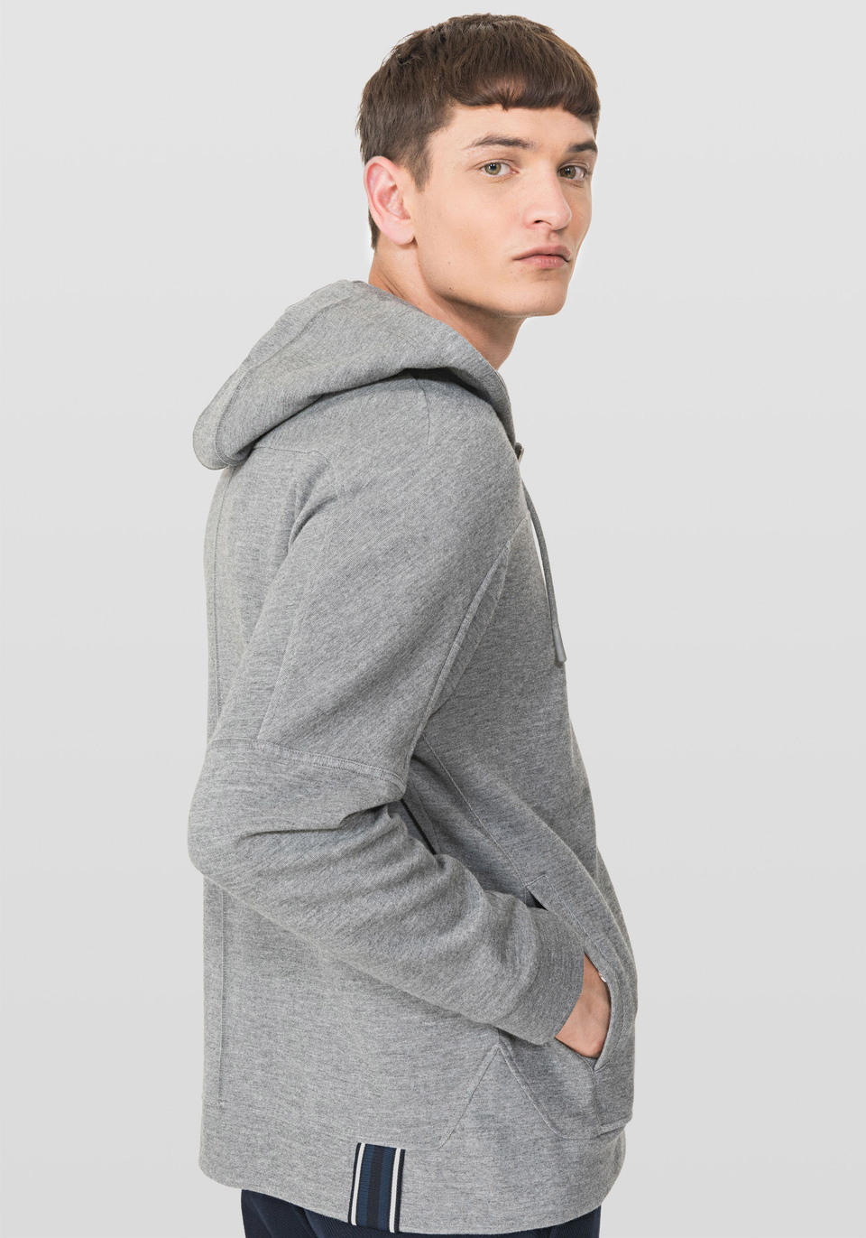 COTTON-BLEND SWEATSHIRT IN AN OVERSIZED FIT WITH STRAIGHT HEM DETAIL - Antony Morato Online Shop