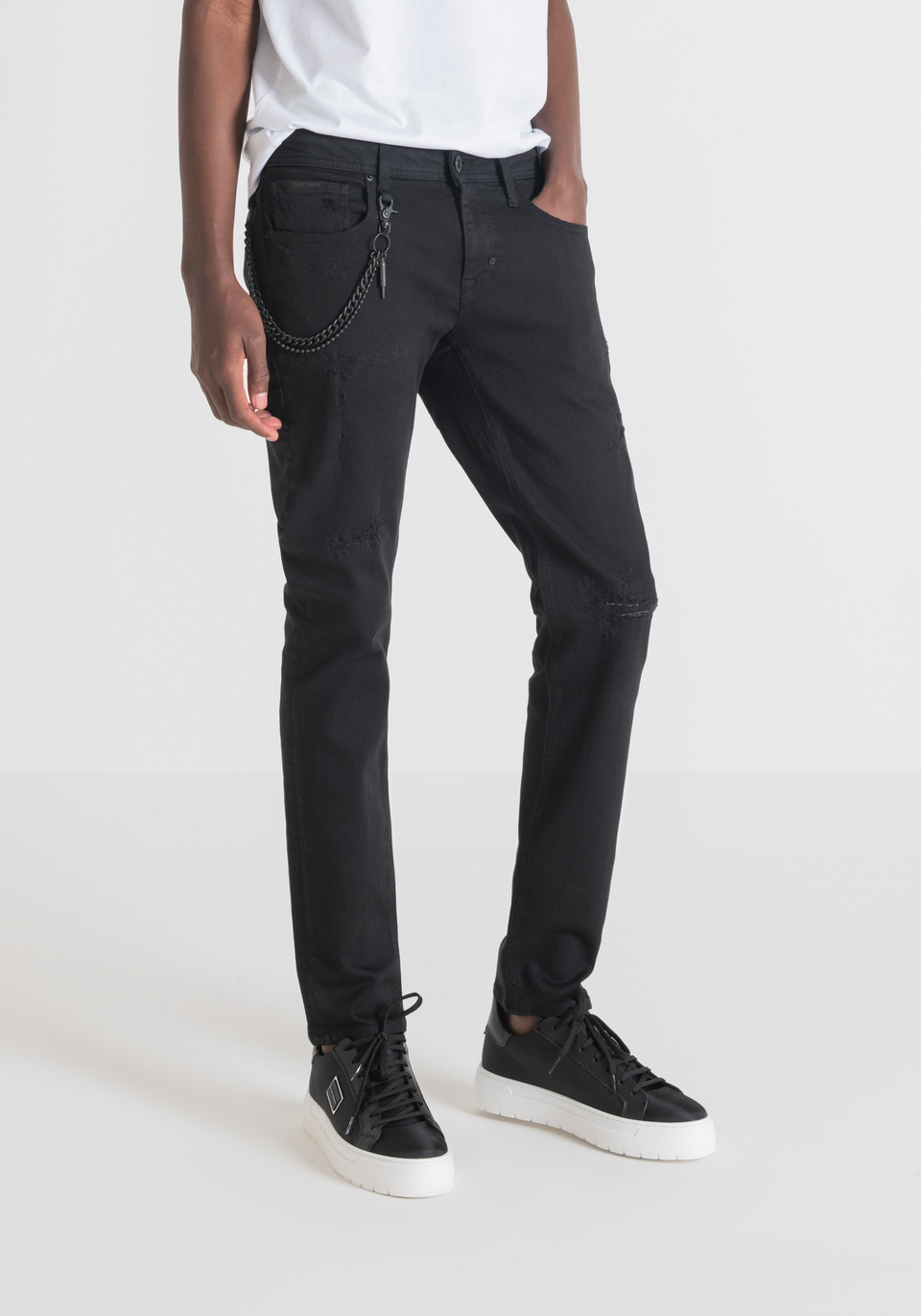 JEANS TAPERED FIT “IGGY” IN DENIM STRETCH - Antony Morato Online Shop