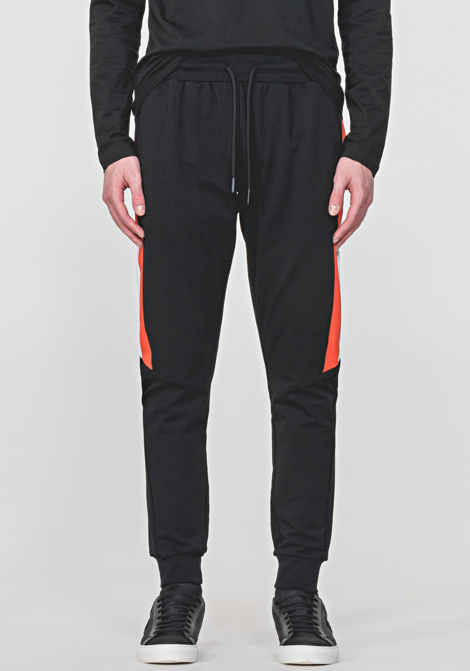 COTTON JOGGERS WITH CONTRASTING BANDS ON THE SIDES - Antony Morato Online Shop
