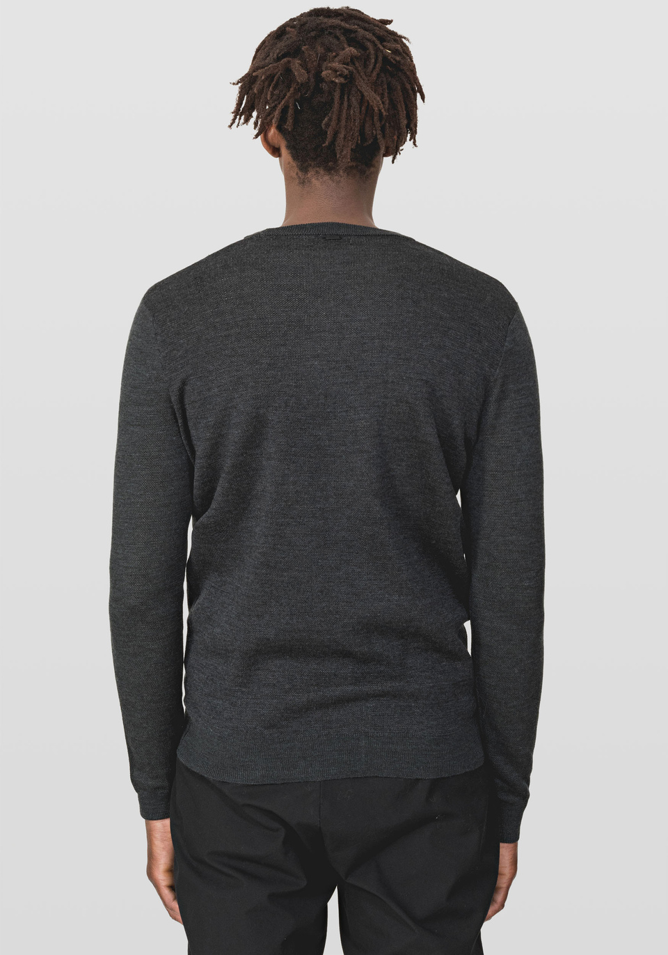 SWEATER IN SOFT WOOL-BLEND YARN WITH CONTRASTING DESIGN - Antony Morato Online Shop