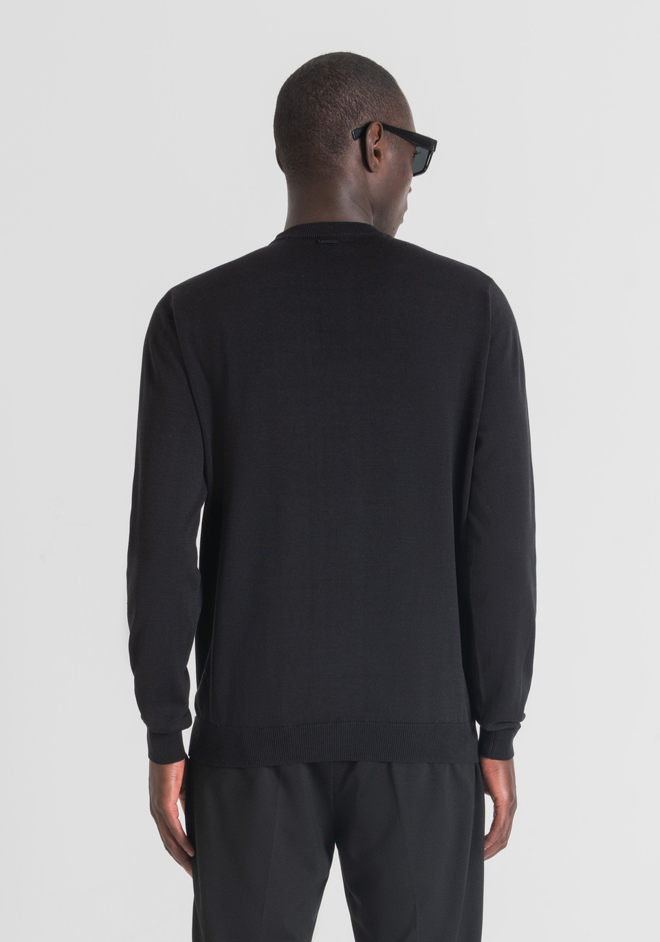 REGULAR-FIT SWEATER IN SOFT MERCERISED COTTON WITH JACQUARD PATTERN - Antony Morato Online Shop