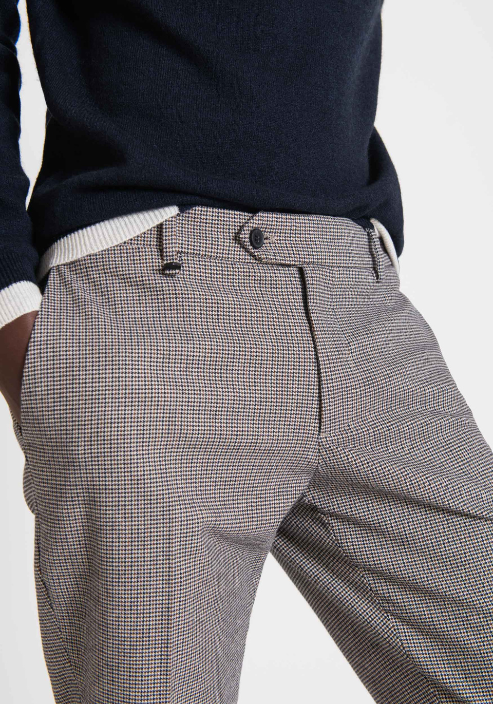 BRYAN SKINNY FIT HOUNDSTOOTH TROUSERS - Antony Morato Online Shop