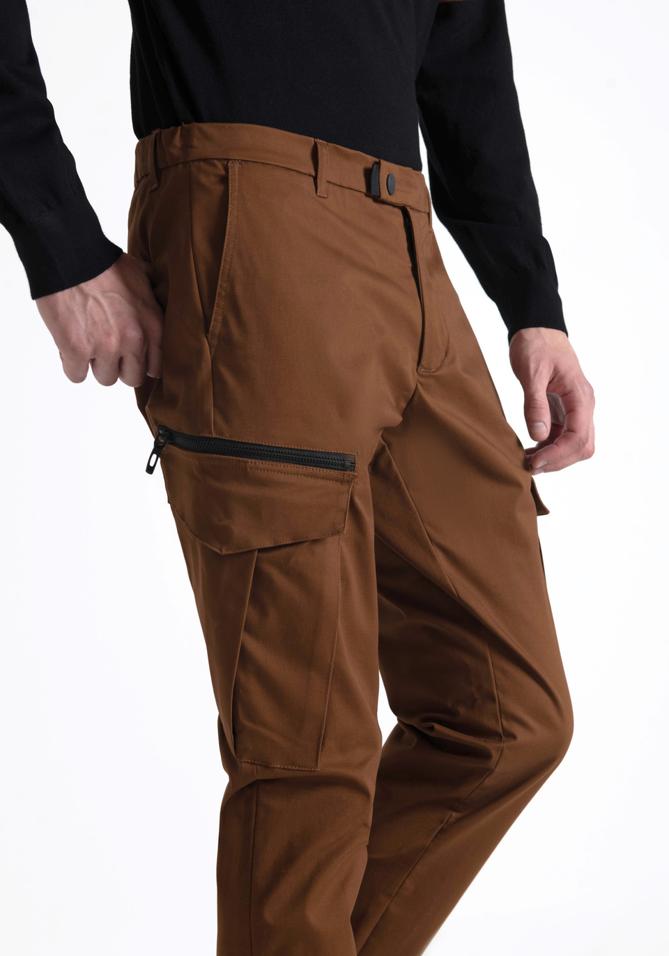 SKINNY FIT CARGO TROUSERS IN STRETCH FABRIC - Antony Morato Online Shop