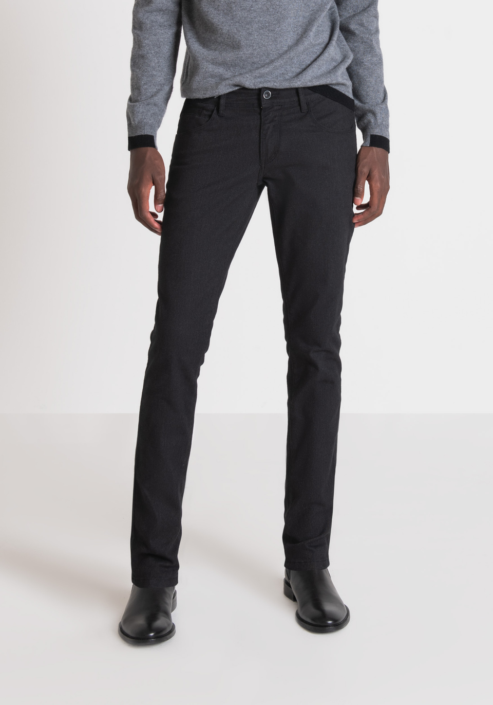 SKINNY-FIT “MARLON” TROUSERS MADE OF STRETCH COTTON TWILL - Antony Morato Online Shop