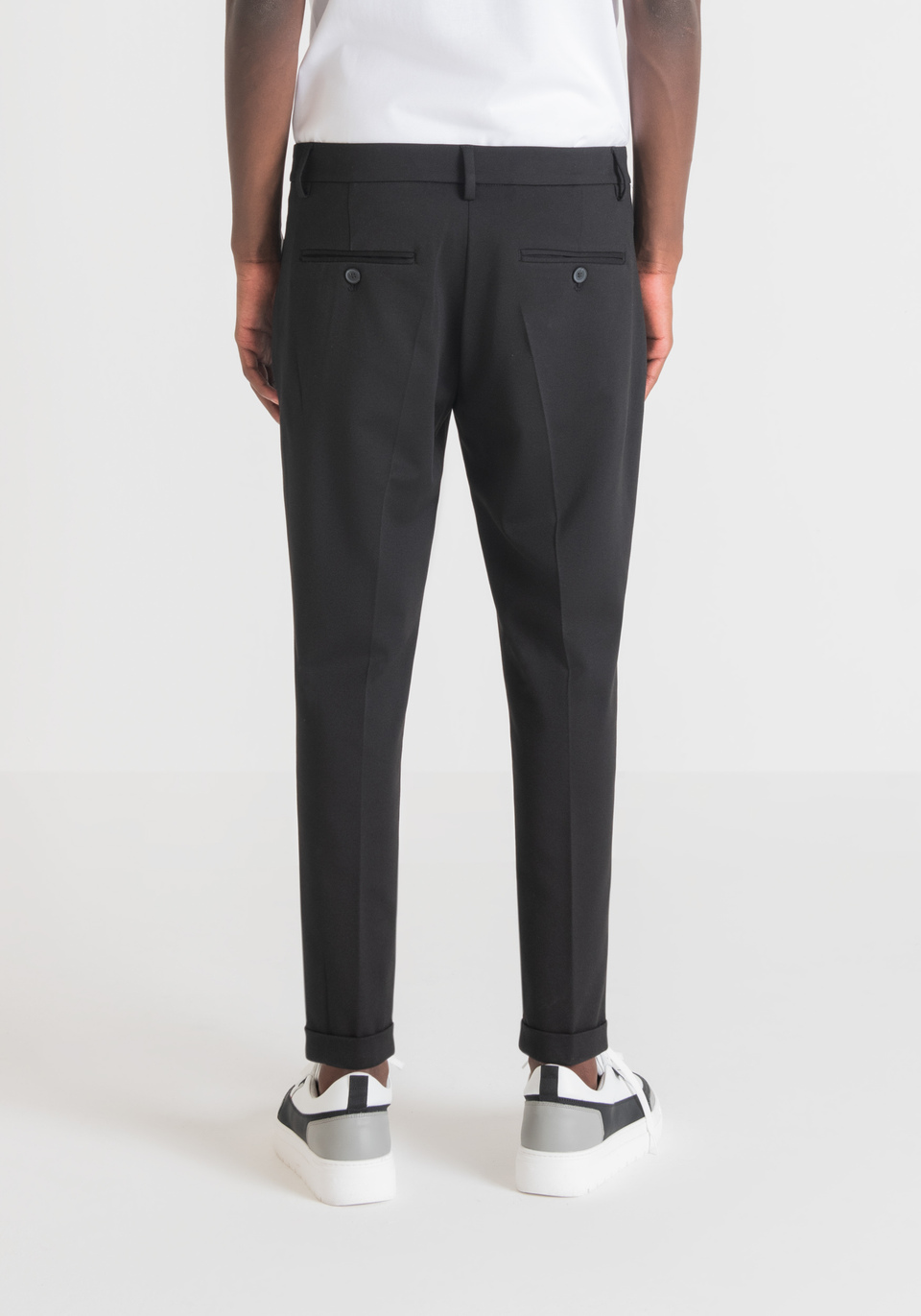 "ASHE" SUPER SKINNY FIT TROUSERS IN SOFT-TOUCH STRETCH FABRIC - Antony Morato Online Shop