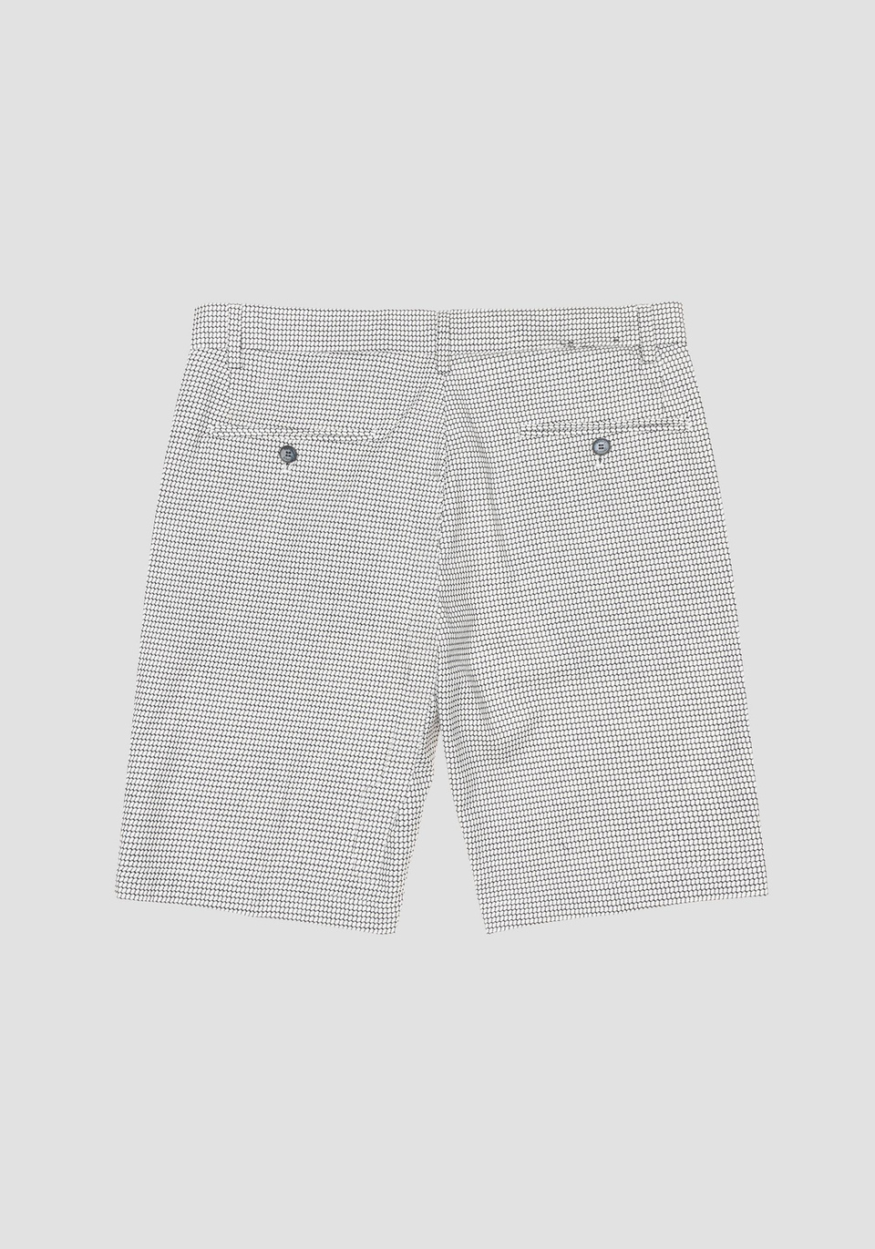 “BRYAN” SKINNY-FIT SHORTS IN ELASTICATED COTTON WITH MICRO-PATTERN - Antony Morato Online Shop