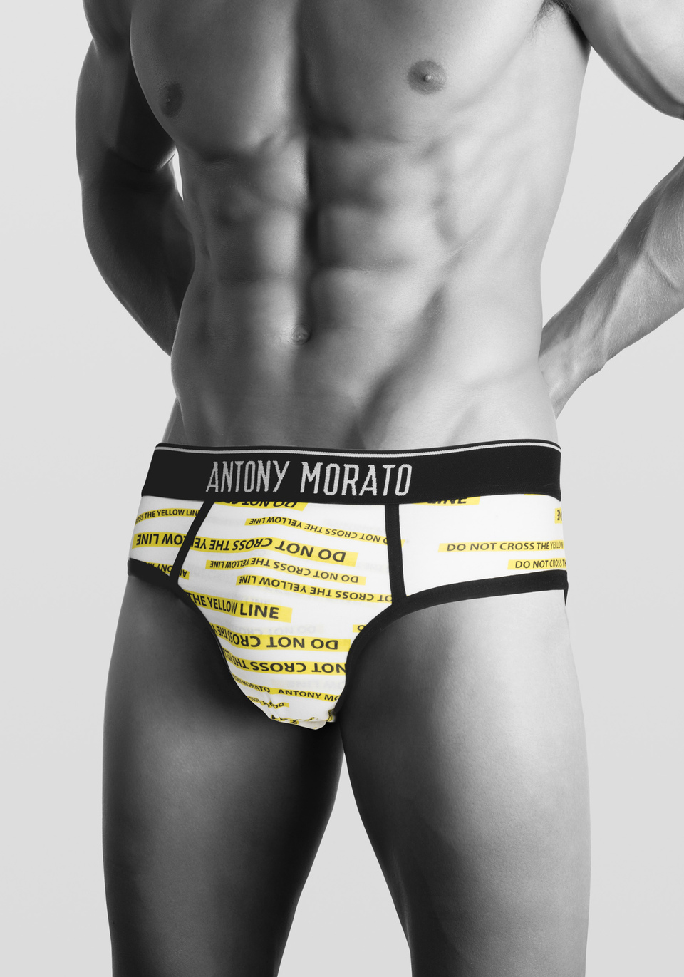 BRIEFS IN STRETCH JERSEY WITH LETTERING PATTERN - Antony Morato Online Shop