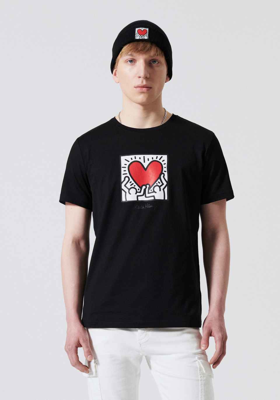 PURE COTTON T-SHIRT WITH KEITH HARING PRINT - Antony Morato Online Shop