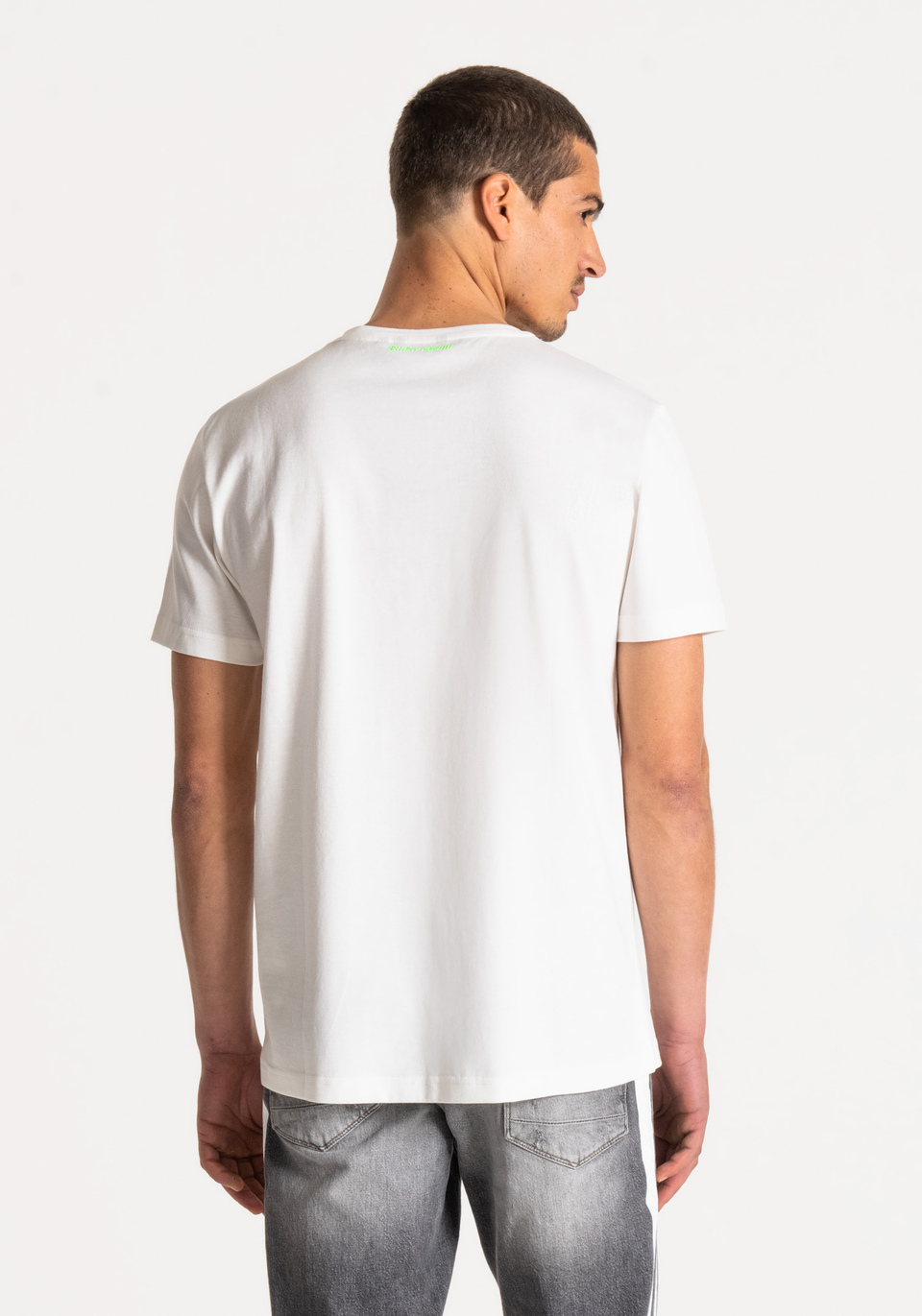 REGULAR-FIT T-SHIRT IN COTTON WITH PRINT DETAIL - Antony Morato Online Shop