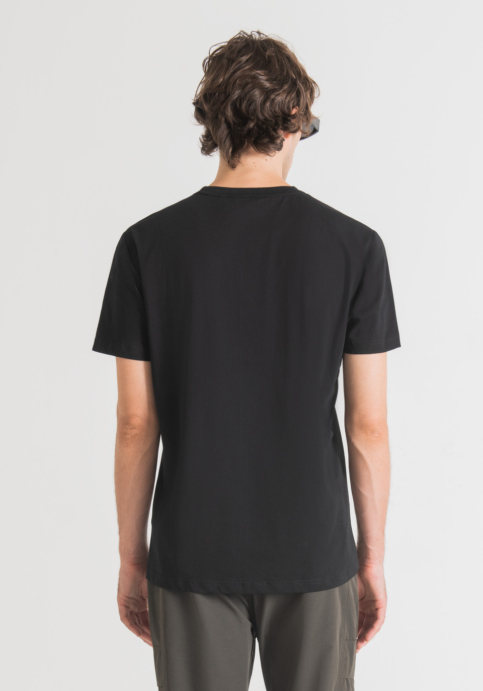 REGULAR FIT T-SHIRT IN PURE COTTON JERSEY WITH CONTRAST DETAILS - Antony Morato Online Shop