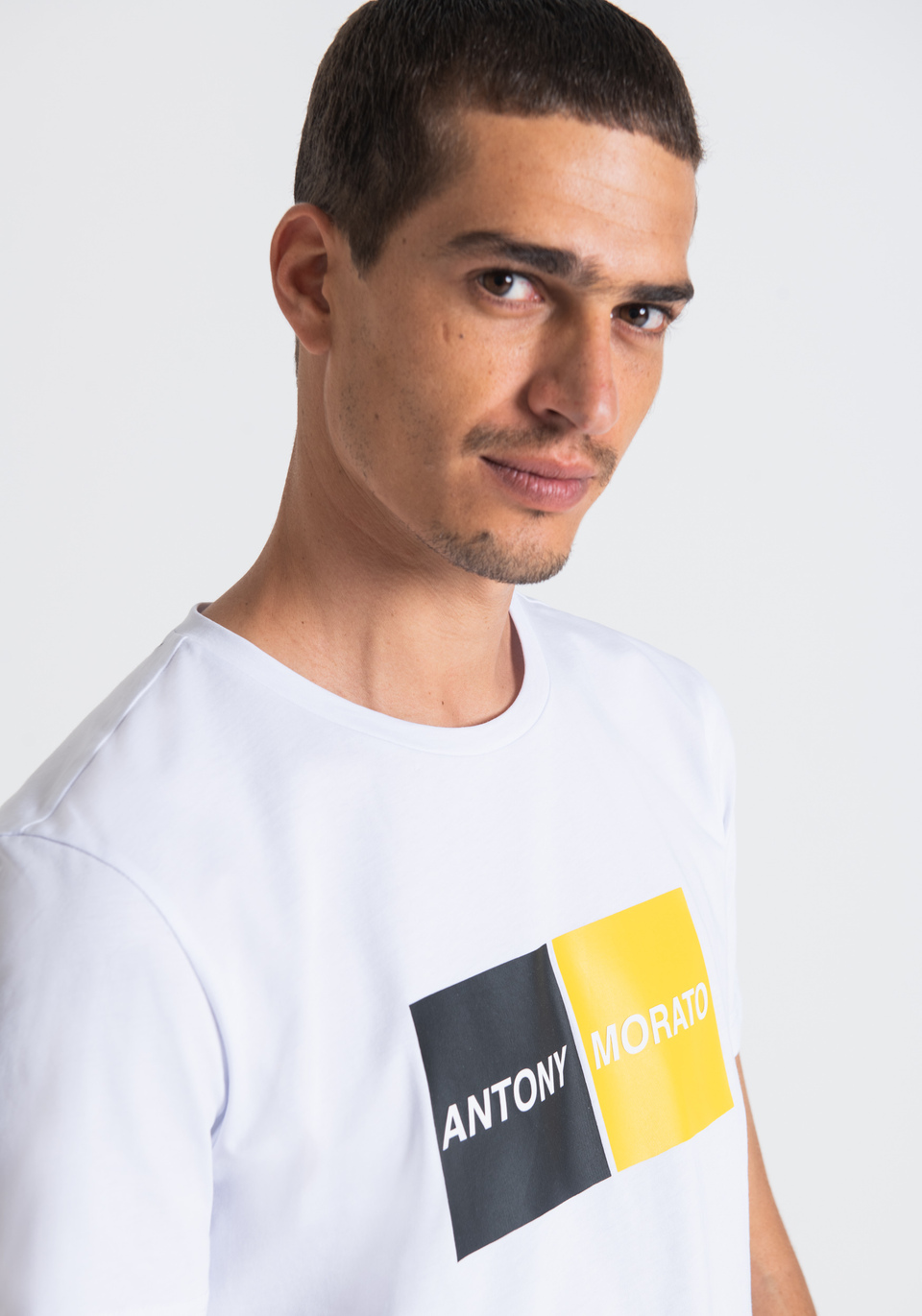 T-SHIRT COUPE AJUSTÉE 100 % COTON - Antony Morato Online Shop