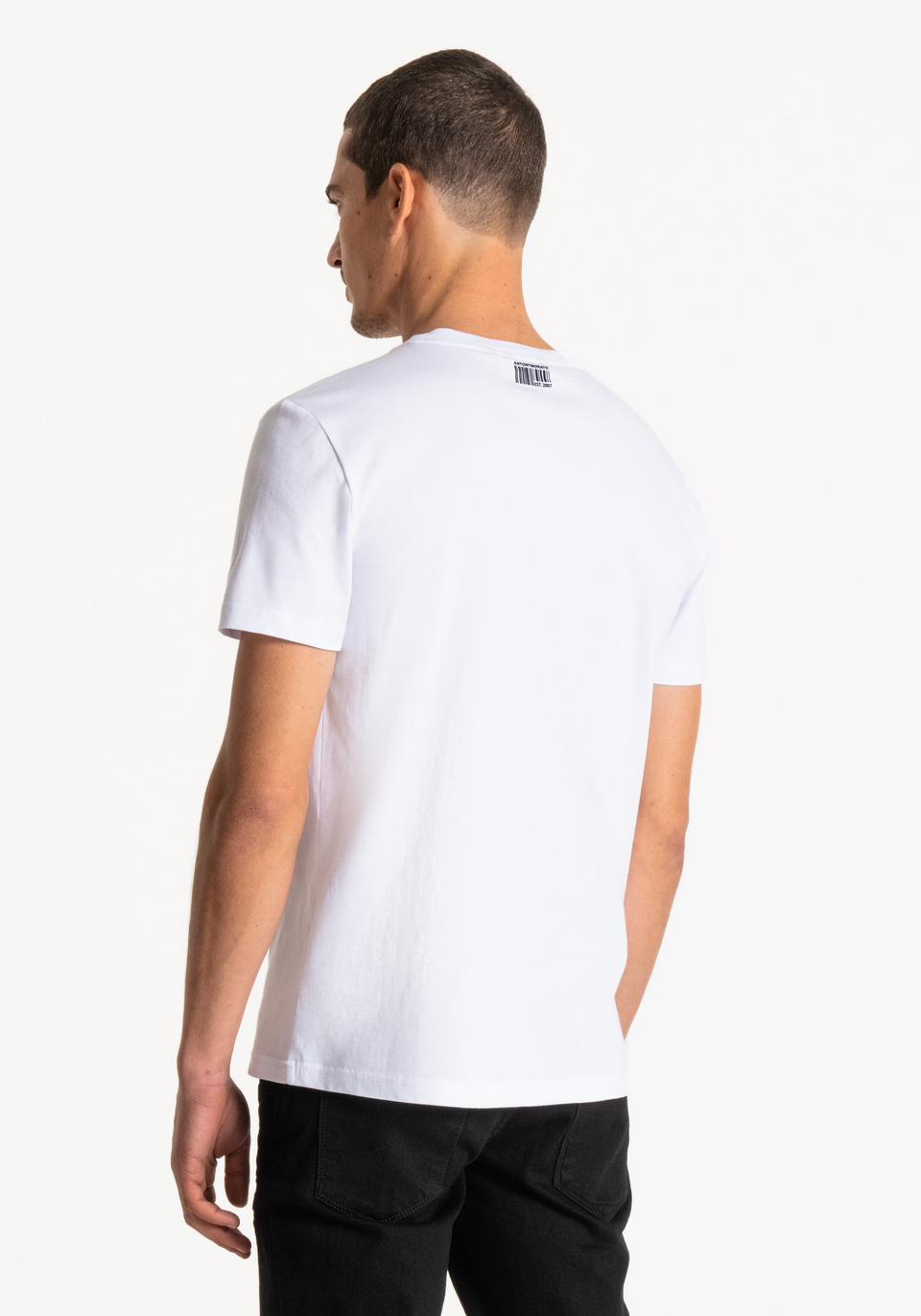 SLIM-FIT T-SHIRT IN 100% COTTON WITH A PRINT AT FRONT - Antony Morato Online Shop
