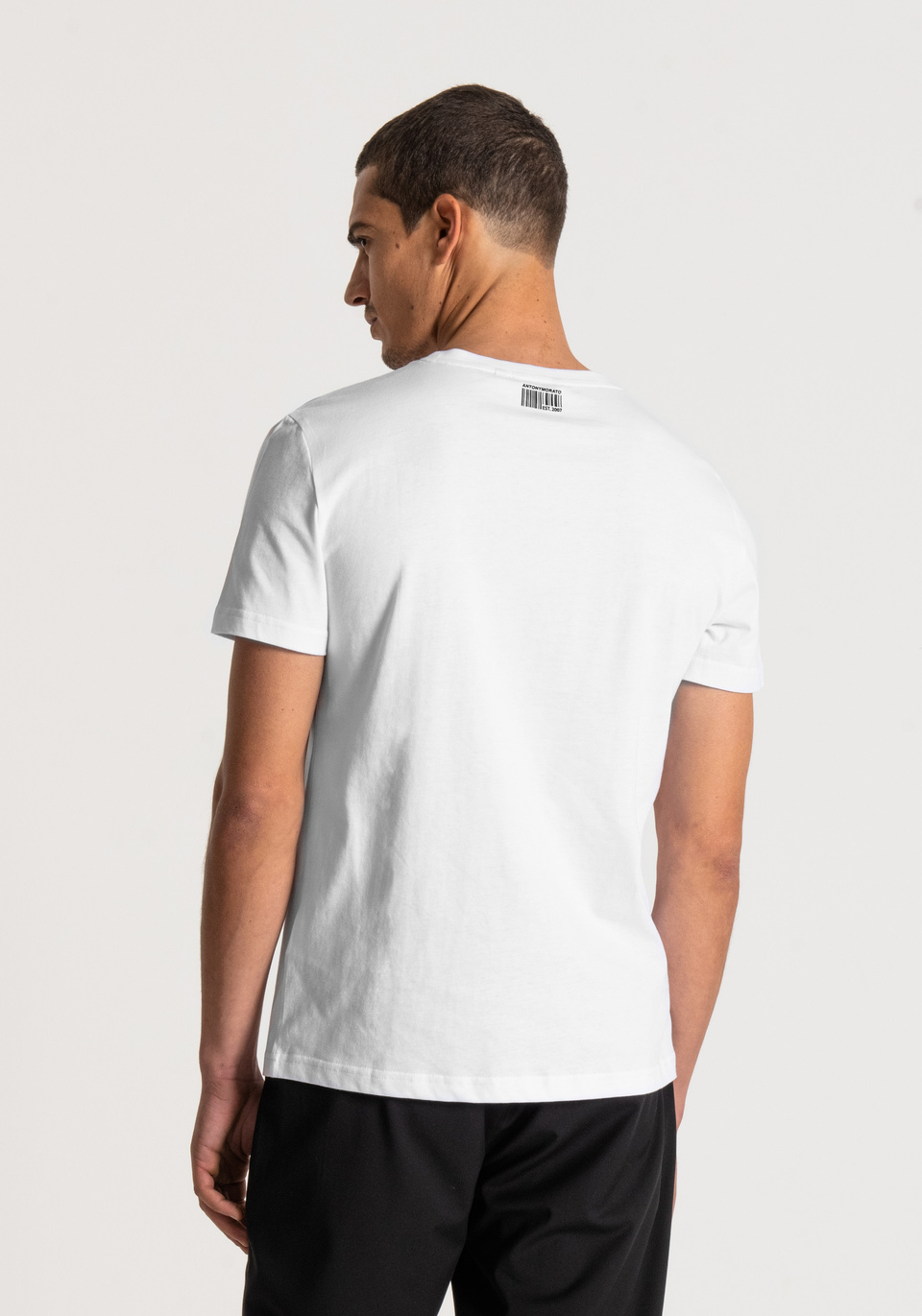 SLIM-FIT T-SHIRT IN 100% COTTON WITH A RUBBER-COATED PRINT - Antony Morato Online Shop