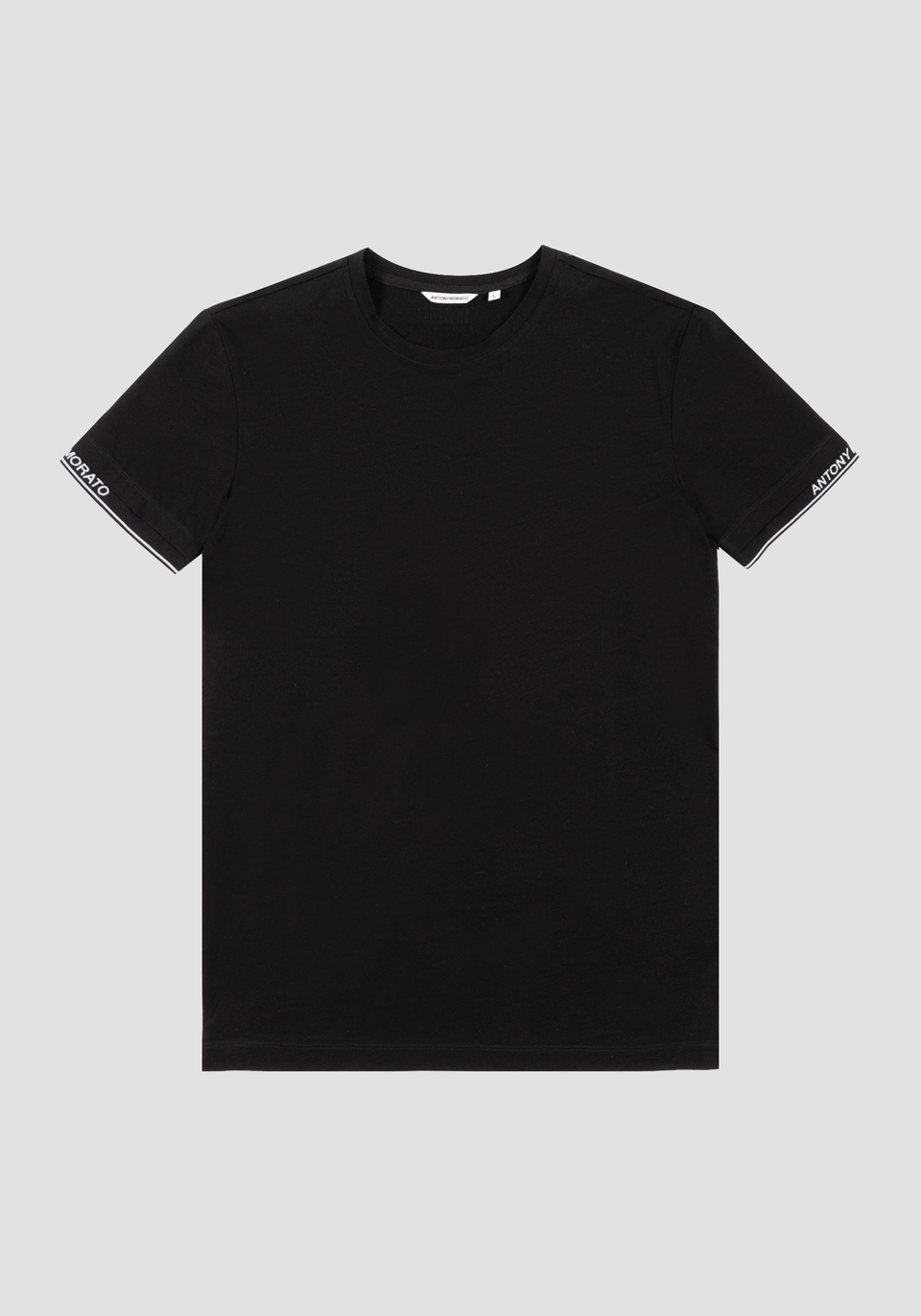 SLIM-FIT T-SHIRT MADE FROM SOFT COTTON WITH A LOGO DETAIL ON SLEEVE END - Antony Morato Online Shop