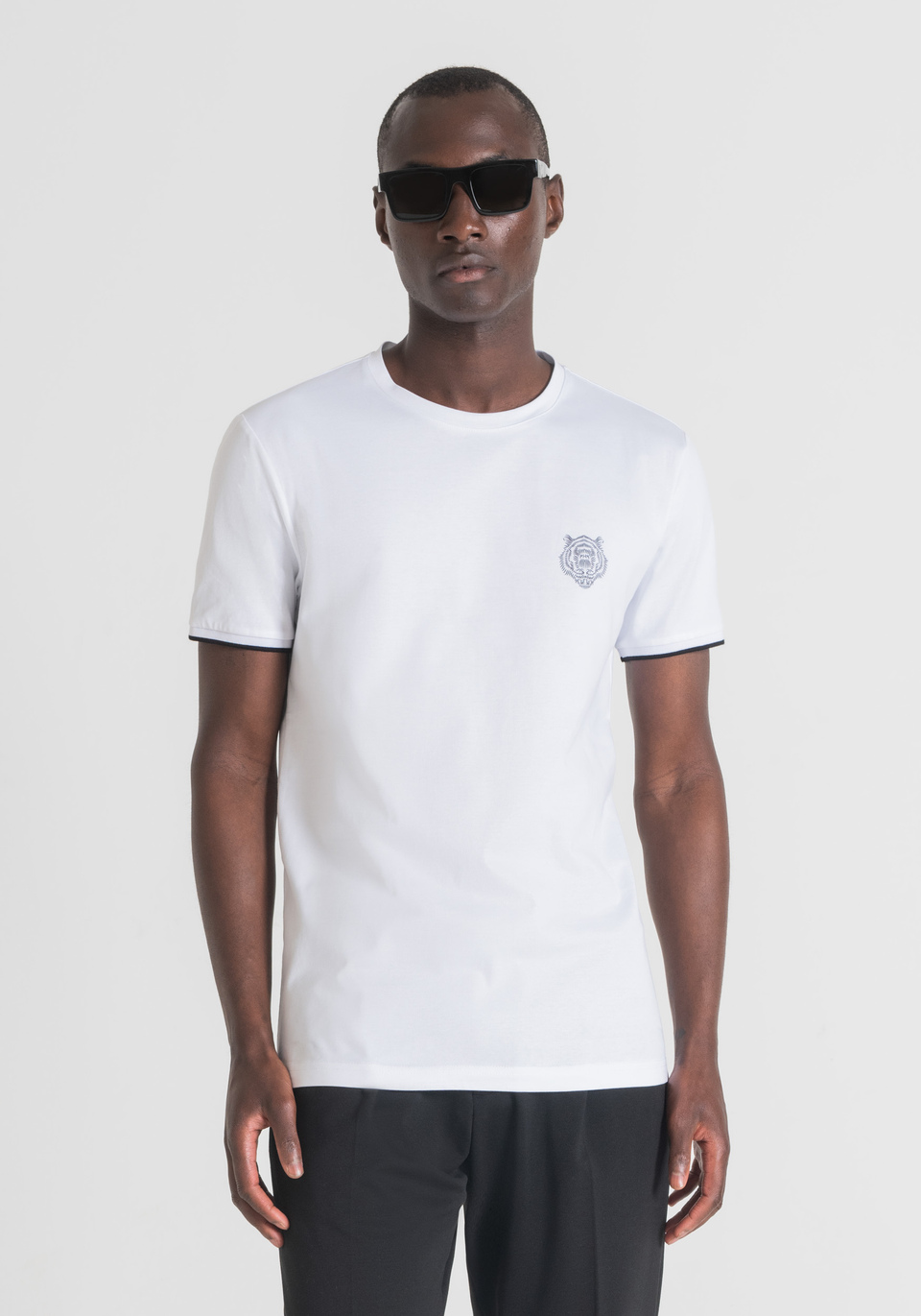 SLIM-FIT PRINTED T-SHIRT IN PURE COTTON - Antony Morato Online Shop