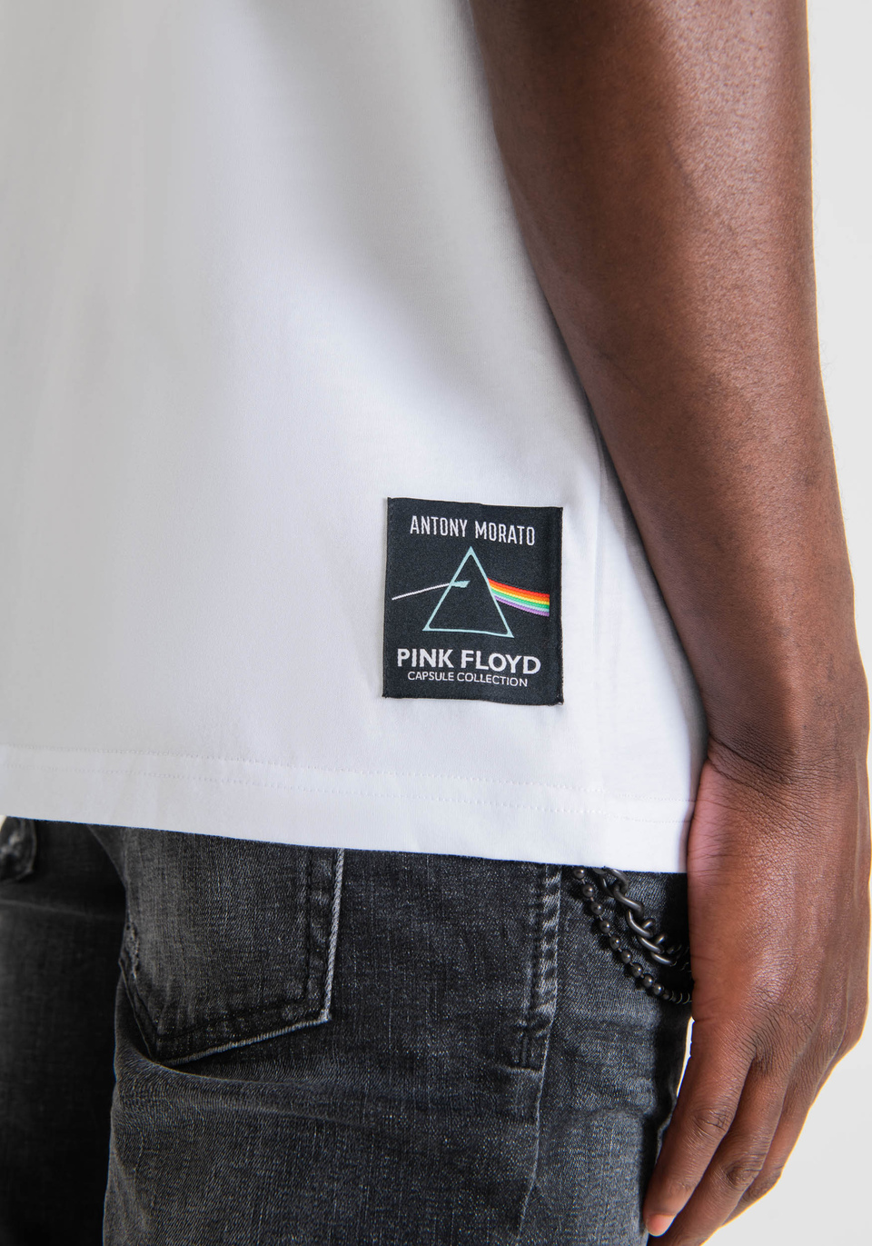 SLIM FIT T-SHIRT IN PURE COTTON WITH RUBBERISED PINK FLOYD PRINT - Antony Morato Online Shop