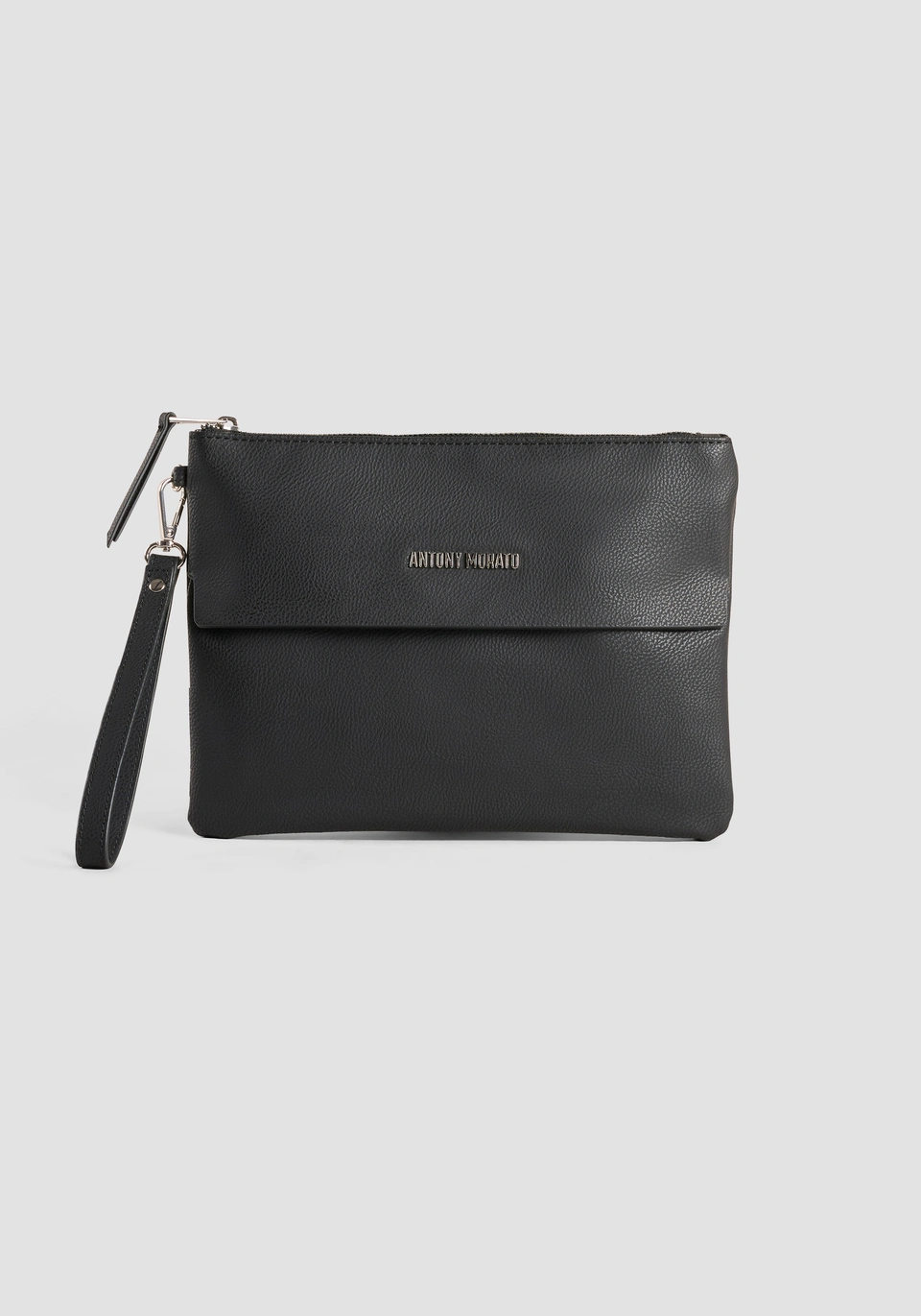 POUCH IN FAUX LEATHER WITH METALLIC LOGO - Antony Morato Online Shop