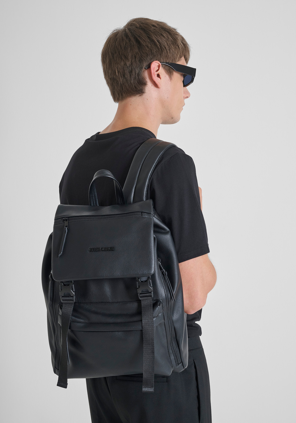 BACKPACK IN MACHINED IMITATION LEATHER - Antony Morato Online Shop