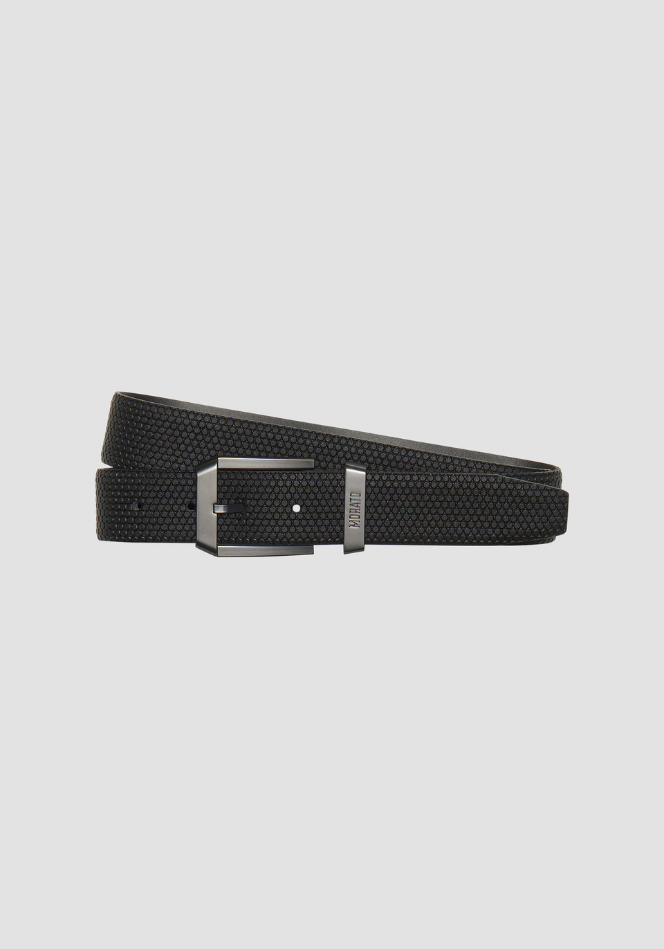 CINTURA IN PELLE NERA CON FIBBIA SQUADRATA - Antony Morato Online Shop