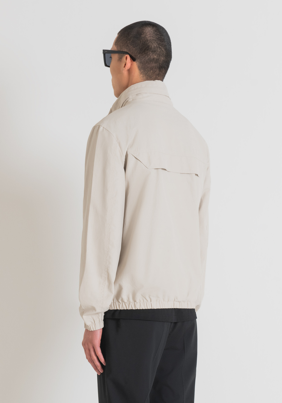REGULAR FIT JACKET IN COTTON BLEND FABRIC AND LOGO PLAQUE - Antony Morato Online Shop