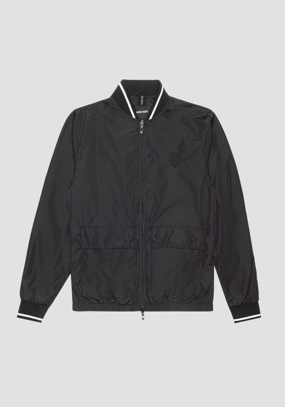 REGULAR FIT JACKET IN TECHNICAL FABRIC WITH RUBBER INJECTION PRINT - Antony Morato Online Shop