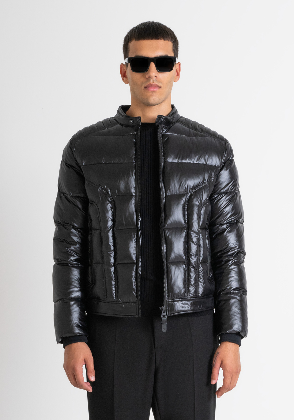 Glossy down jacket deals