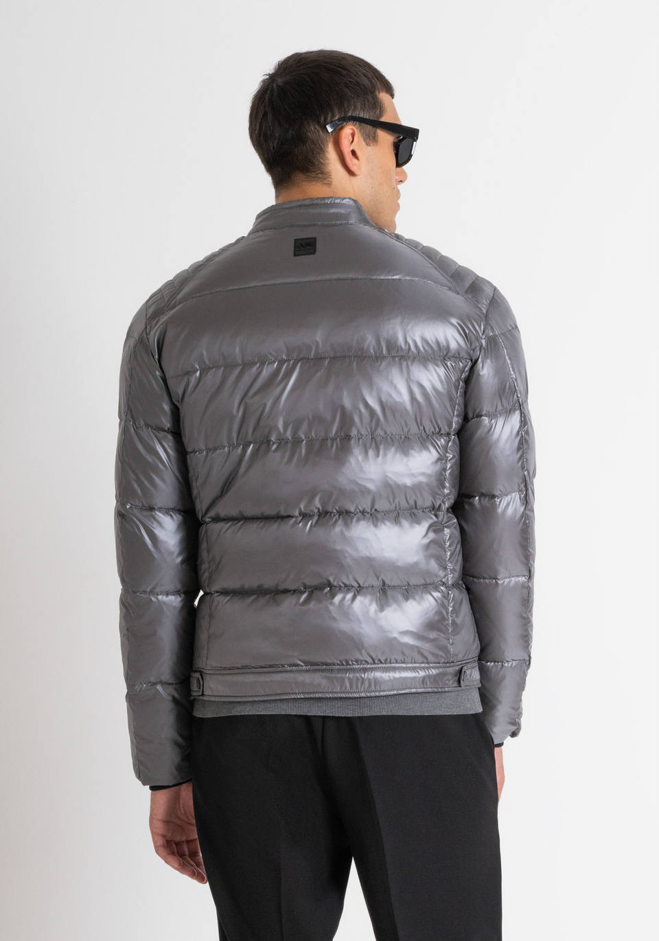REGULAR FIT DOWN JACKET IN GLOSSY SHIOZE NYLON WITH SYNTHETIC PADDING - Antony Morato Online Shop