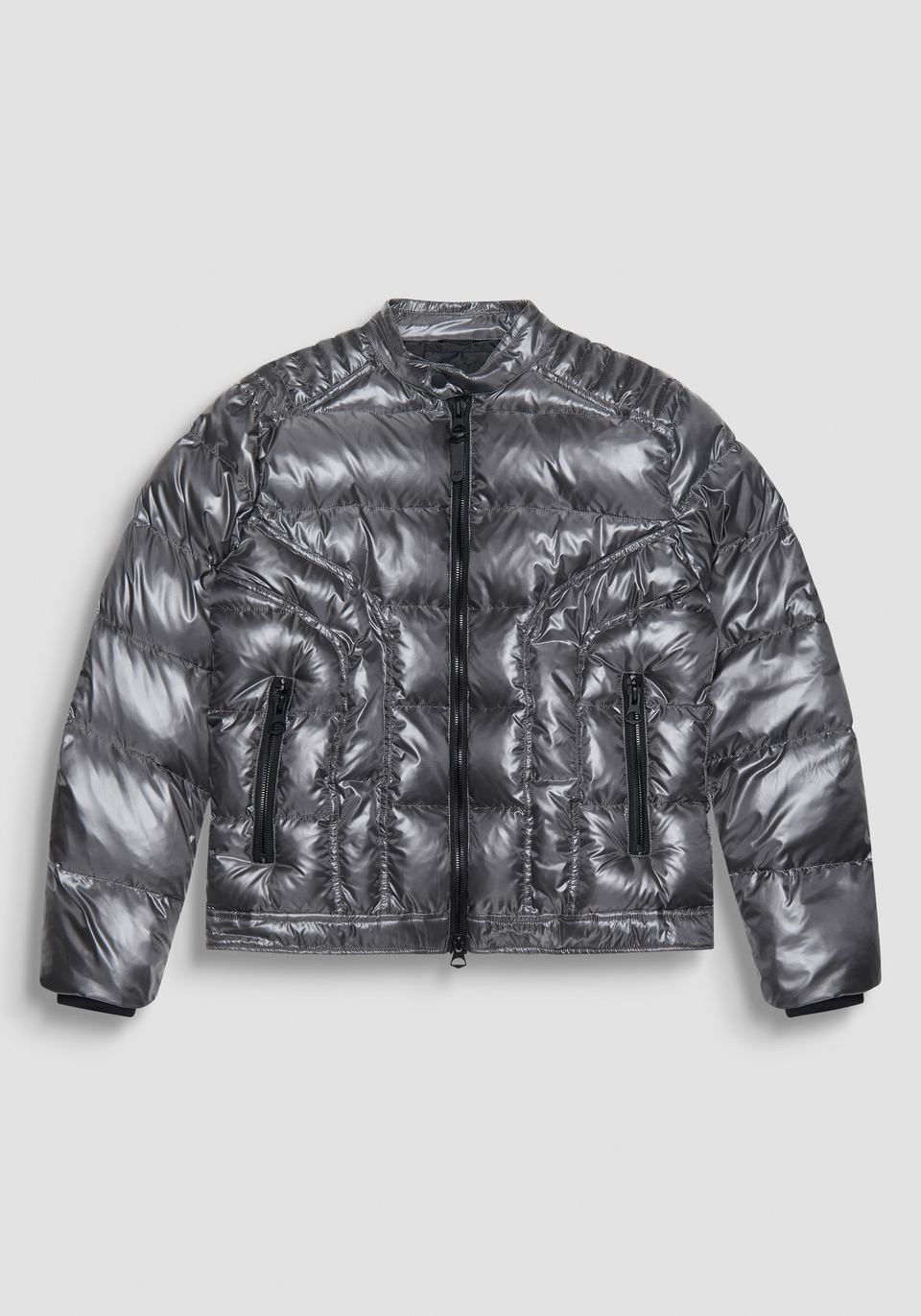 REGULAR FIT DOWN JACKET IN GLOSSY SHIOZE NYLON WITH SYNTHETIC PADDING - Antony Morato Online Shop
