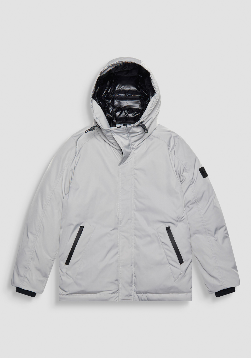 REGULAR FIT JACKET IN GREY SUSTAINABLE POLYESTER WITH SYNTHETIC PADDING - Antony Morato Online Shop