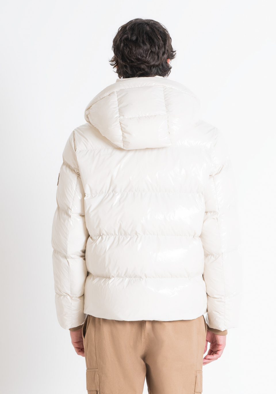 Antony Morato Relaxed Fit Glossy Down Jacket with Dupont Sorona Padding
