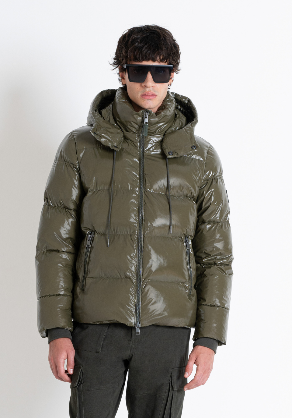 Synthetic puffer coat best sale