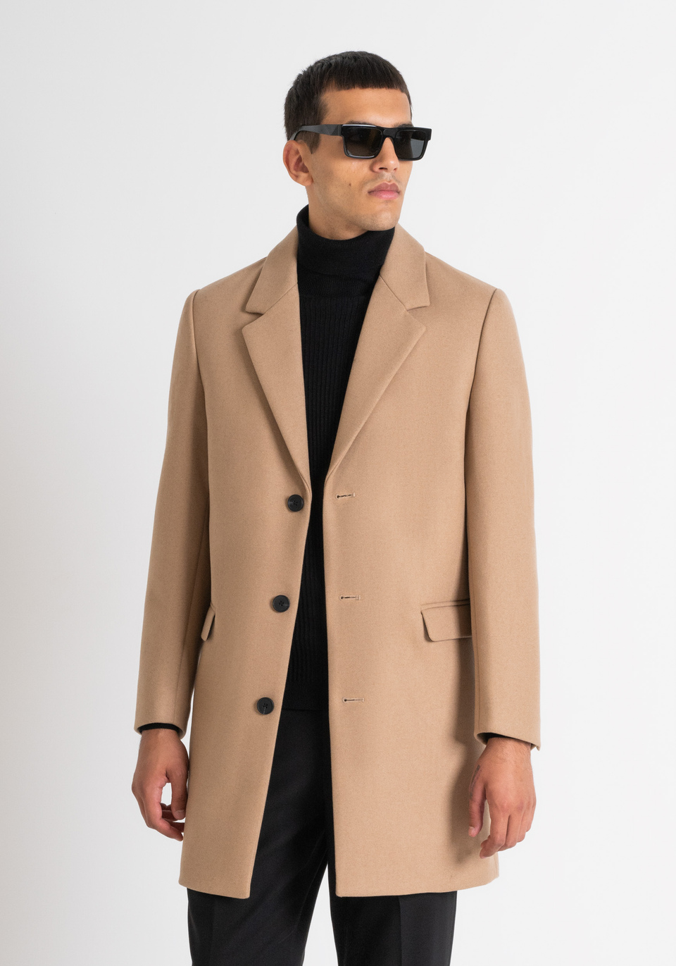 "RUSSEL" SLIM FIT CASHMERE BLEND COAT - Antony Morato Online Shop