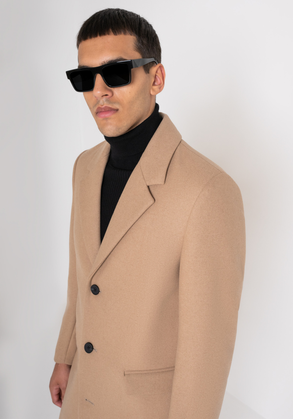 "RUSSEL" SLIM FIT CASHMERE BLEND COAT - Antony Morato Online Shop