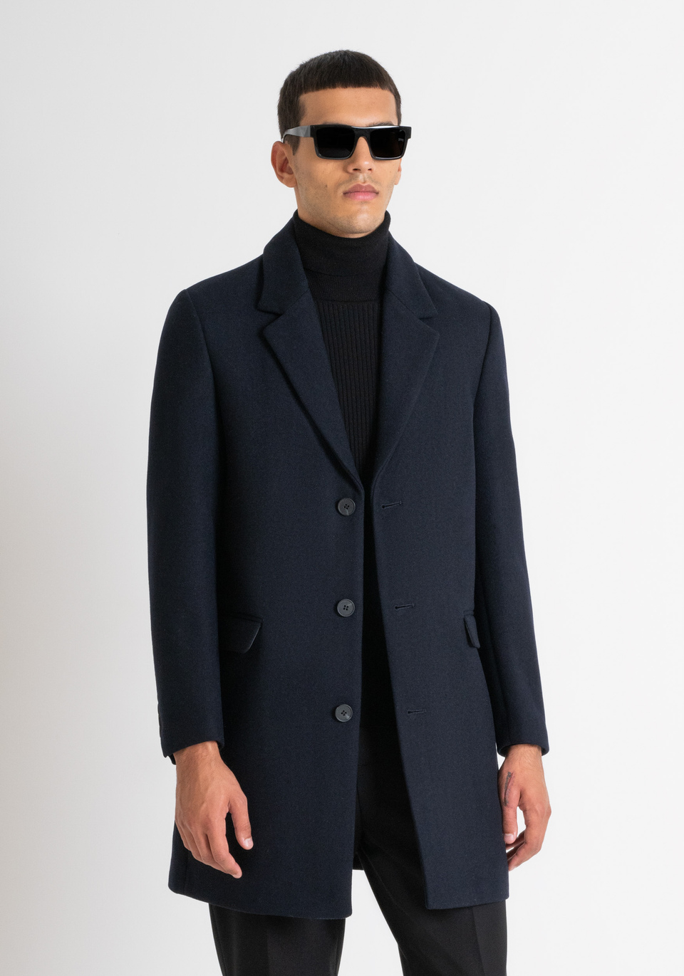 "RUSSEL" SLIM FIT CASHMERE BLEND COAT - Antony Morato Online Shop