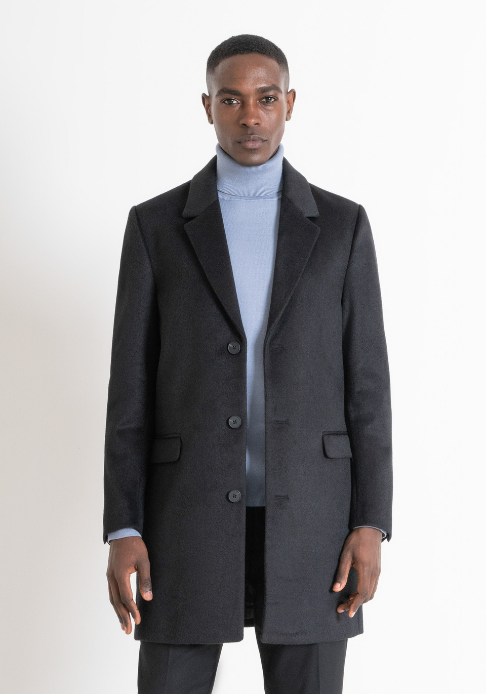 "RUSSEL" SLIM FIT WOOL BLEND COAT - Antony Morato Online Shop