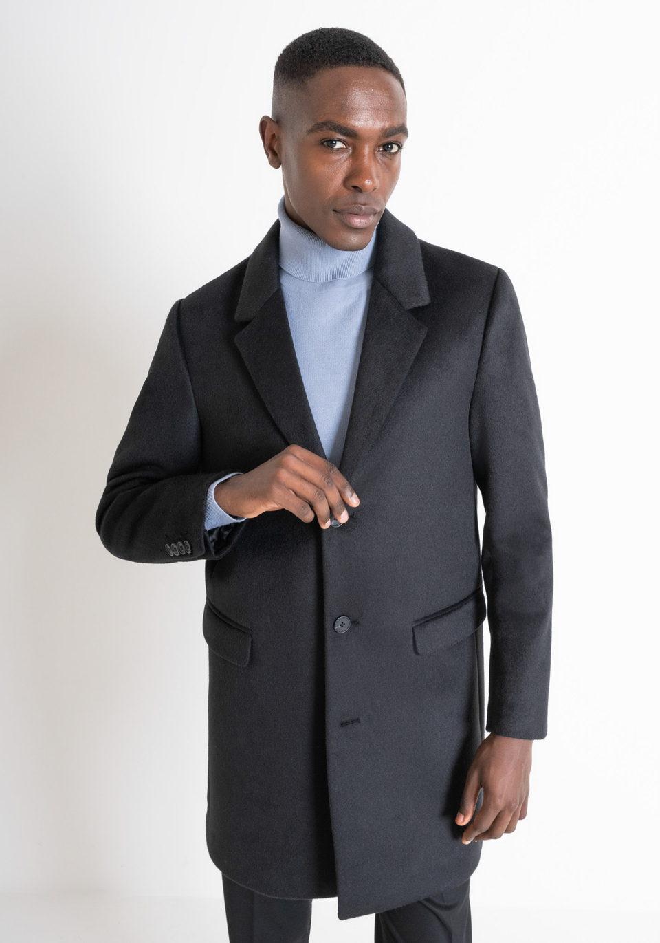 "RUSSEL" SLIM FIT WOOL BLEND COAT - Antony Morato Online Shop