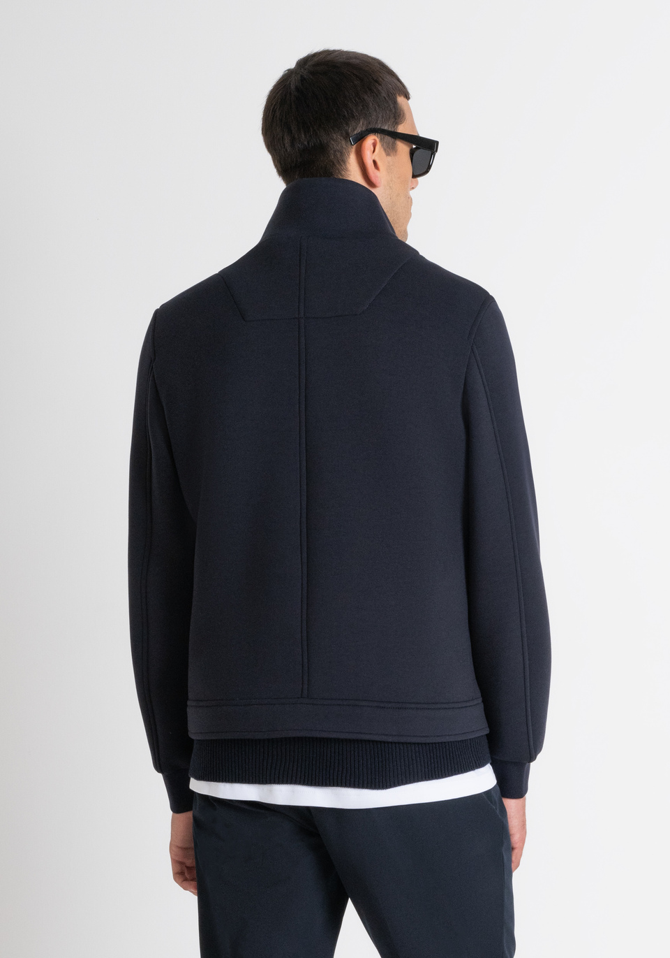 REGULAR FIT SCUBA STRETCH JACKET WITH RUBBERIZED LOGO - Antony Morato Online Shop