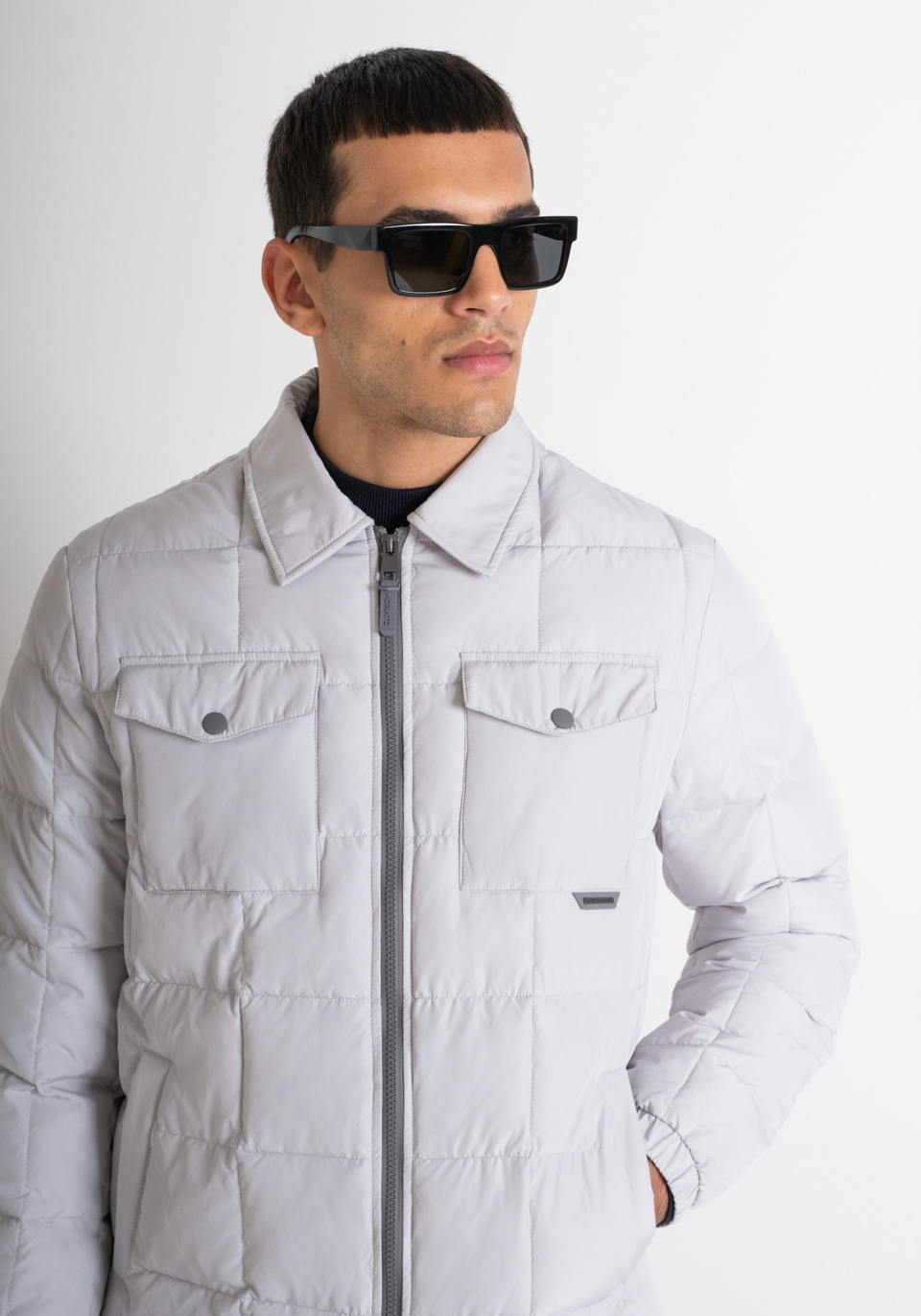 REGULAR FIT JACKET IN TECHNICAL FABRIC WITH DUPONT SORONA SYNTHETIC PADDING - Antony Morato Online Shop
