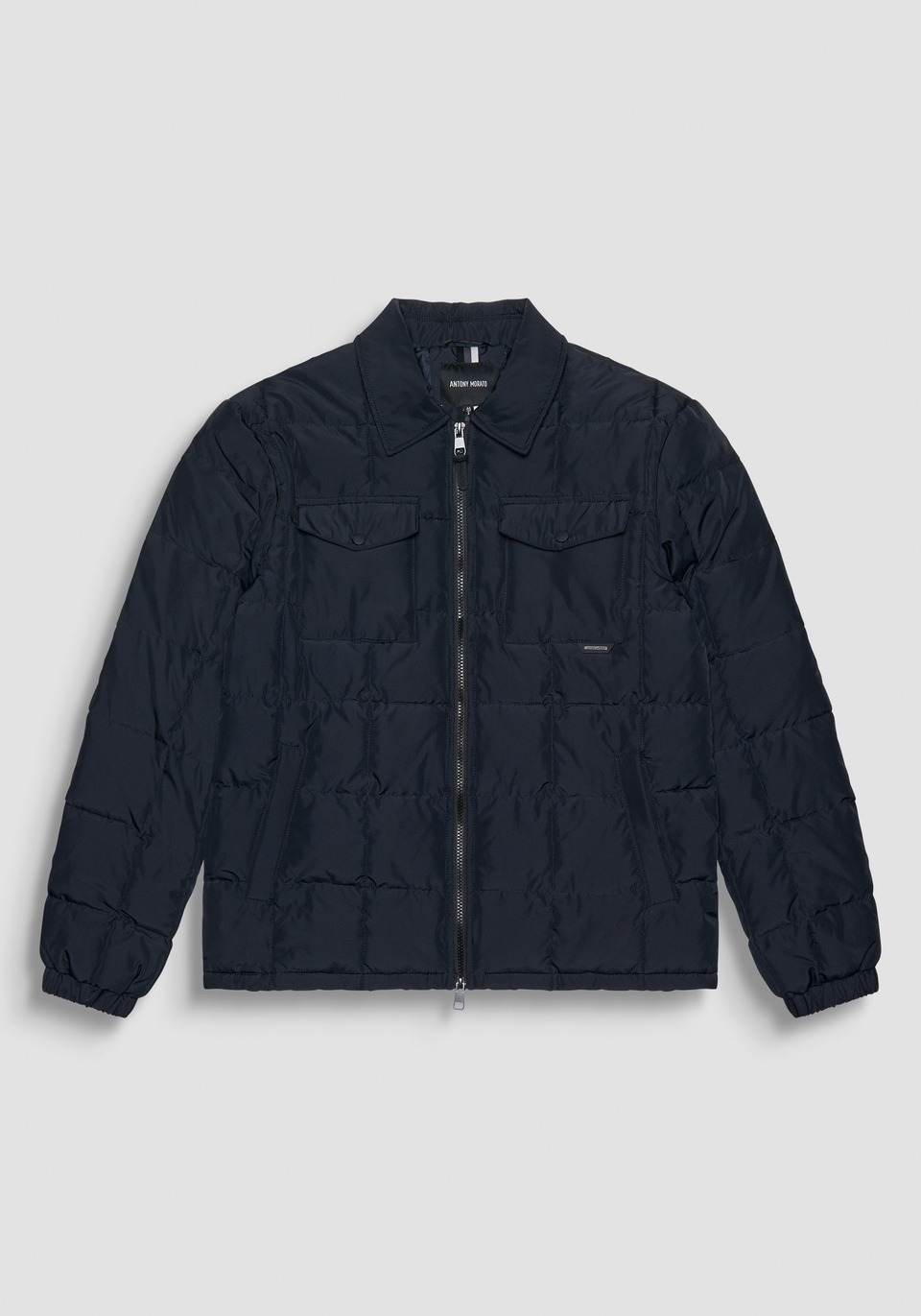 GIUBBOTTO REGULAR FIT IN TESSUTO TECNICO BLU CON IMBOTTITURA SORONA® DUPONT - Antony Morato Online Shop
