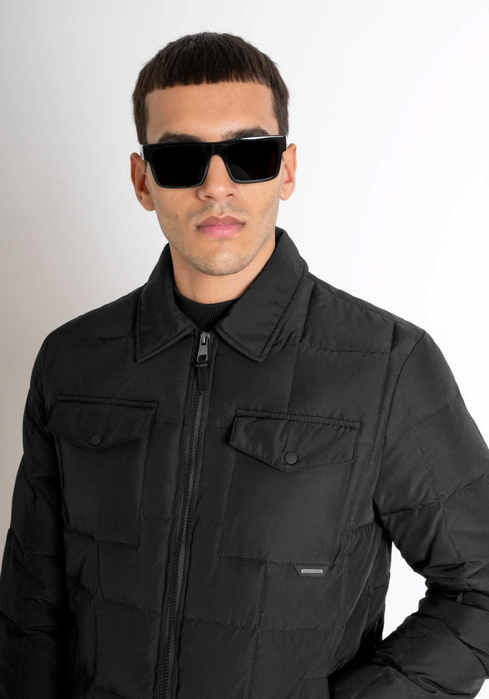 REGULAR FIT JACKET IN TECHNICAL FABRIC WITH DUPONT SORONA SYNTHETIC PADDING - Antony Morato Online Shop