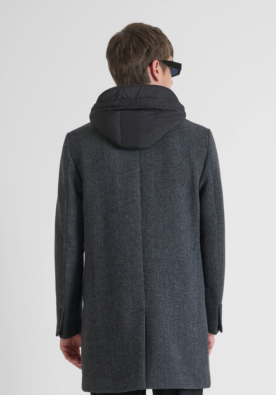 REGULAR FIT WOOL-BLEND COAT WITH REMOVABLE PADDING - Antony Morato Online Shop