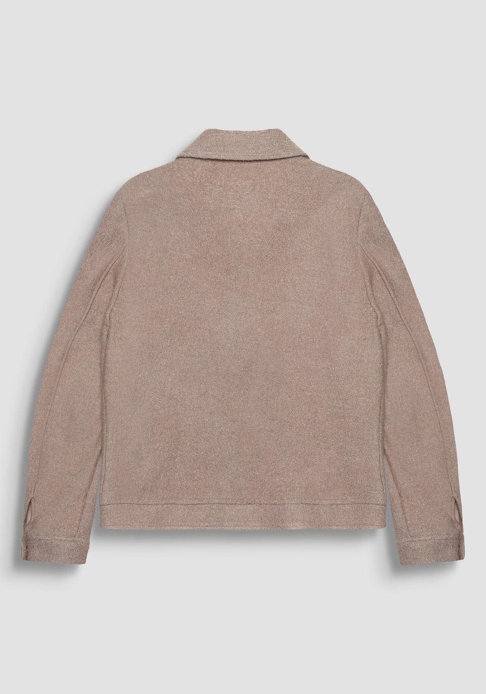 REGULAR FIT CROPPED COAT IN BEIGE WOOL BLEND - Antony Morato Online Shop