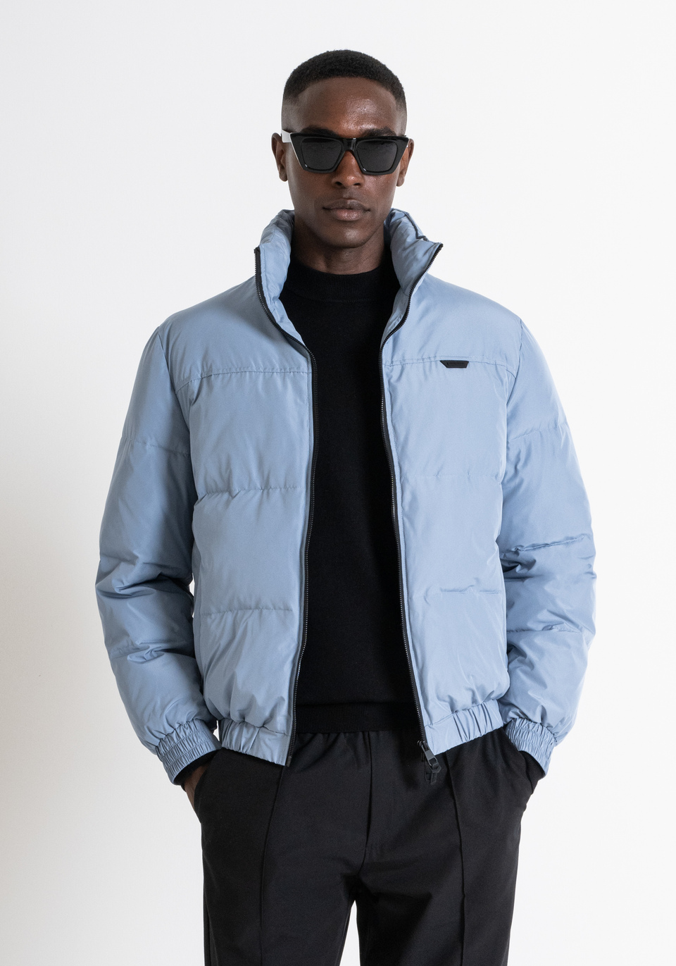 Sky blue winter jacket cheap