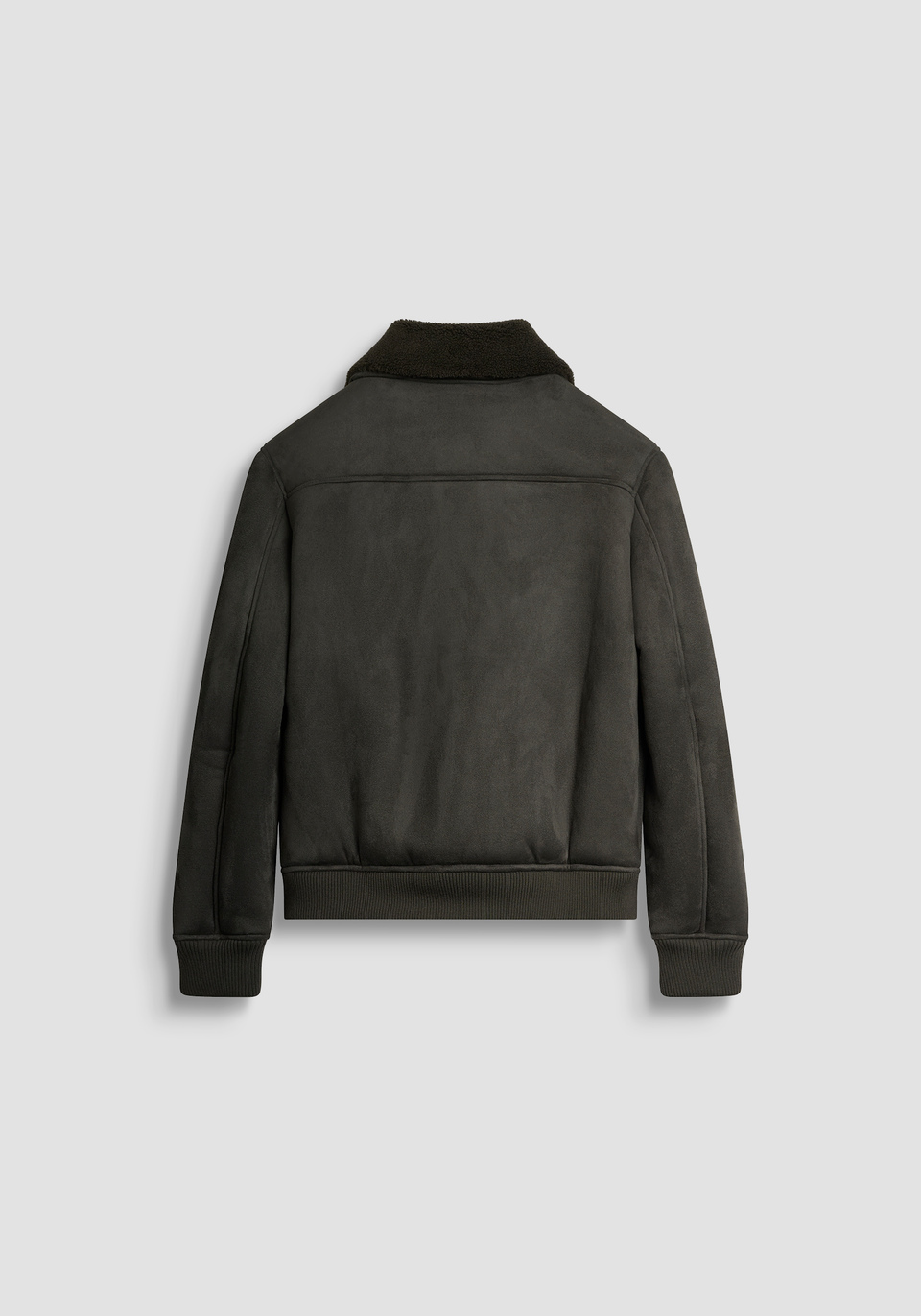 REGULAR FIT BOMBER JACKET WITH KNITTED INSERTS AND SUEDE EFFECT FABRIC - Antony Morato Online Shop