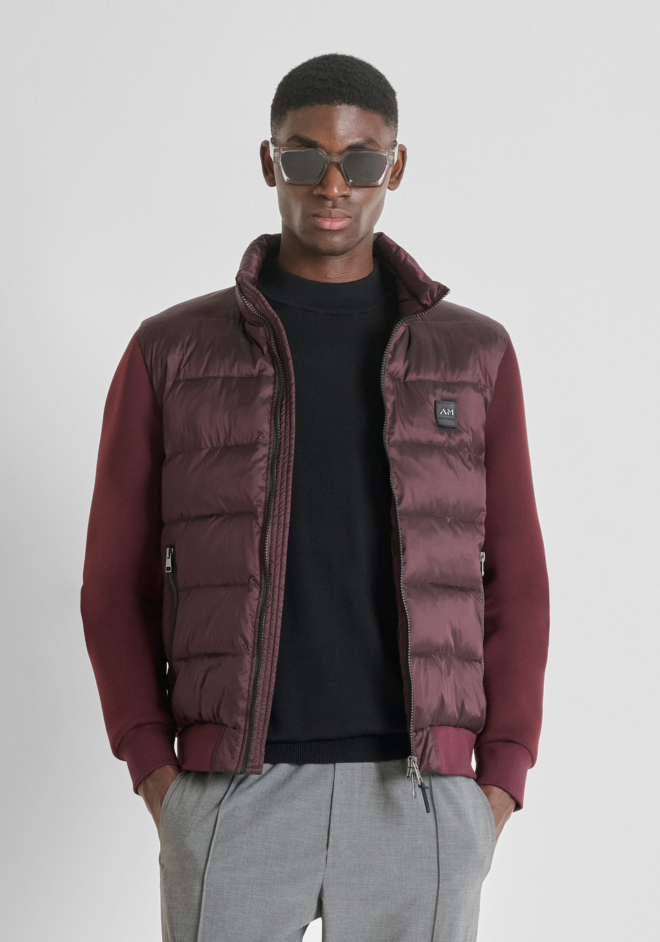 SLIM FIT DOWN JACKET IN SHINY FABRIC WITH DUPONT SORONA ECO-PADDING - Antony Morato Online Shop