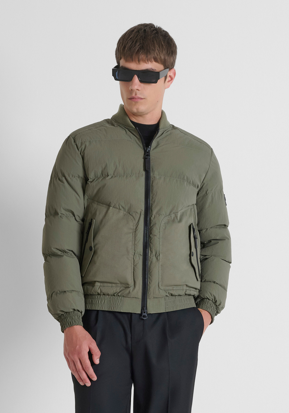 REGULAR FIT DOWN JACKET WITH DUPONT SORONA ECO-PADDING AND CONTRASTING POCKETS - Antony Morato Online Shop