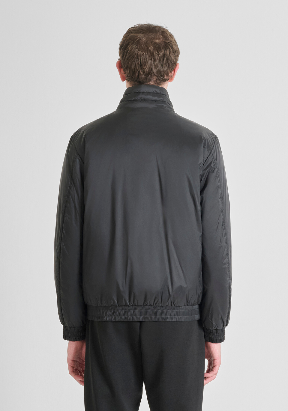 REGULAR FIT BOMBER JACKET IN SHINY NYLON WITH DUPONT SORONA ECO-PADDING - Antony Morato Online Shop